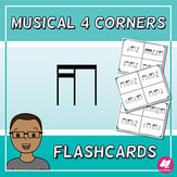 Flashcards with 4 Corners/Section - Stick Notation Reproducible PDF